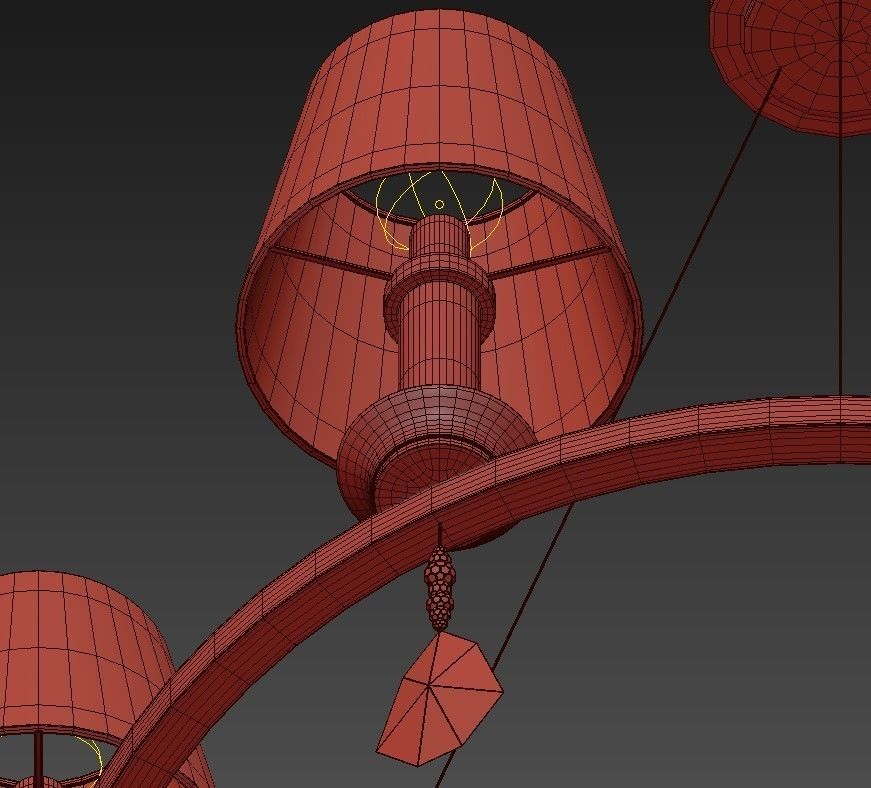 ELEGANCE chandelier with four lamps 3D model_6