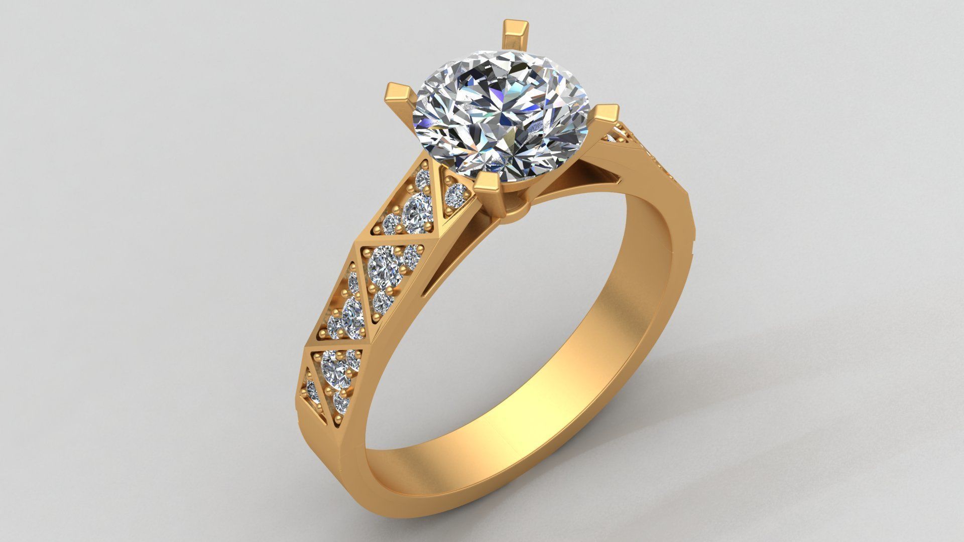 Signature Laurence Gold Ring Replica 3D print model_5