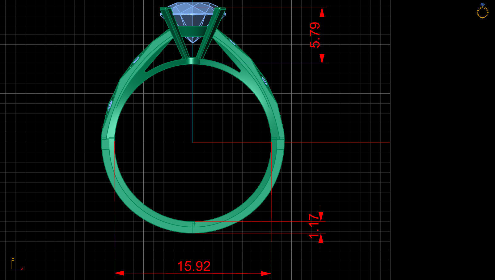 Signature Laurence Gold Ring Replica 3D print model_10