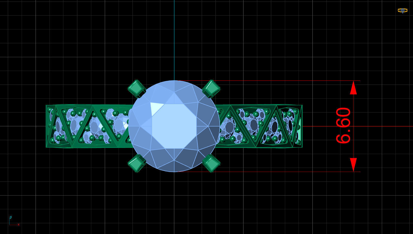 Signature Laurence Gold Ring Replica 3D print model_9