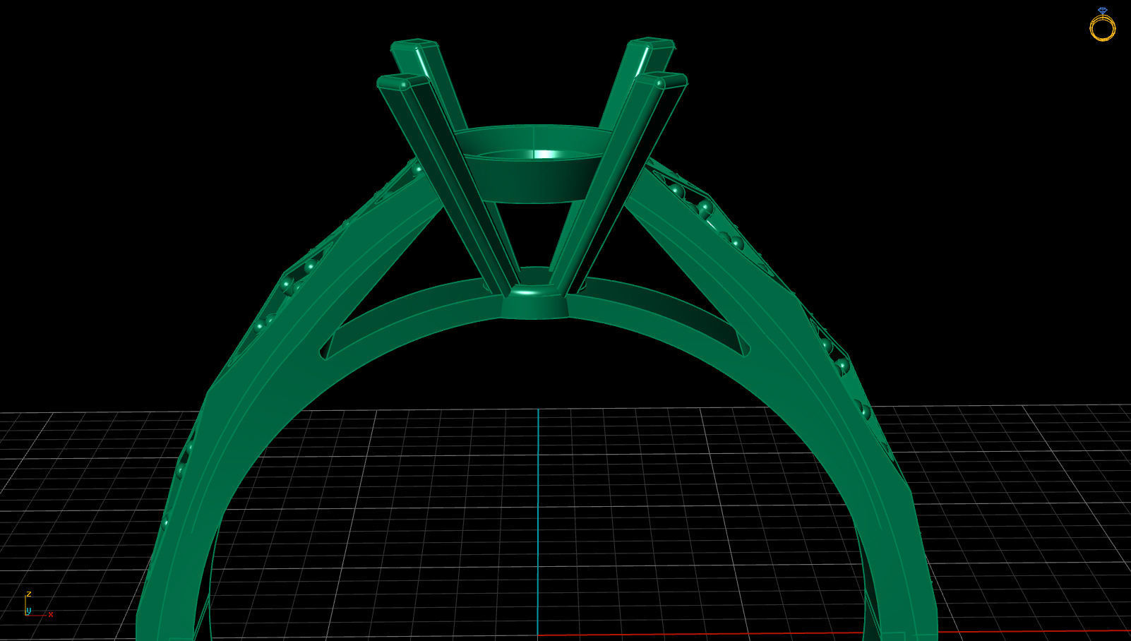 Signature Laurence Gold Ring Replica 3D print model_13