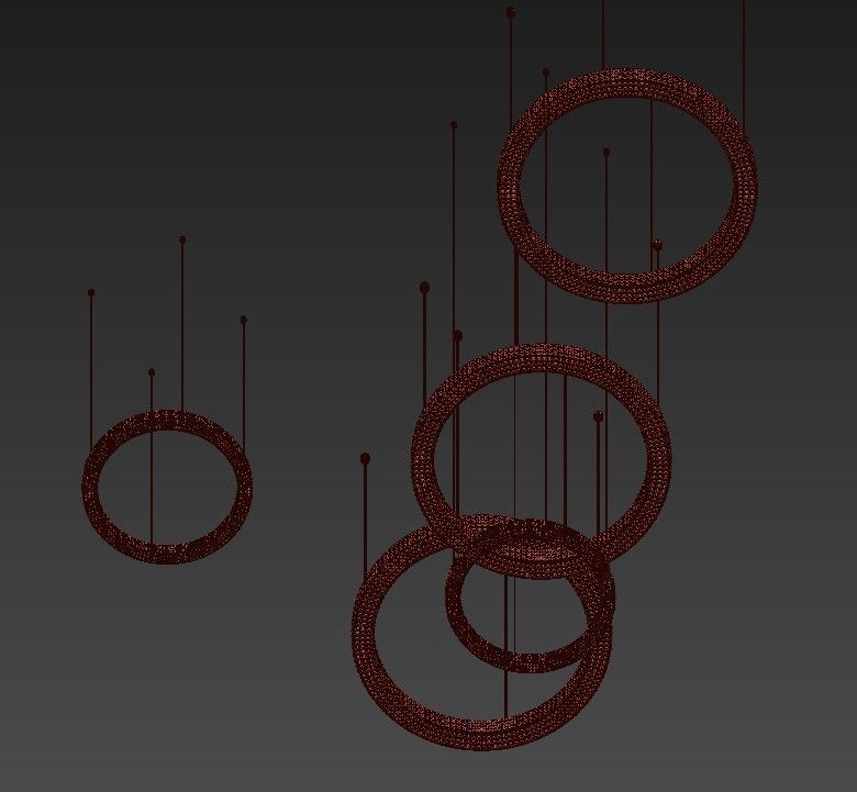 CALIPSO four circular pendant lights hanging from ceiling 3D model_3