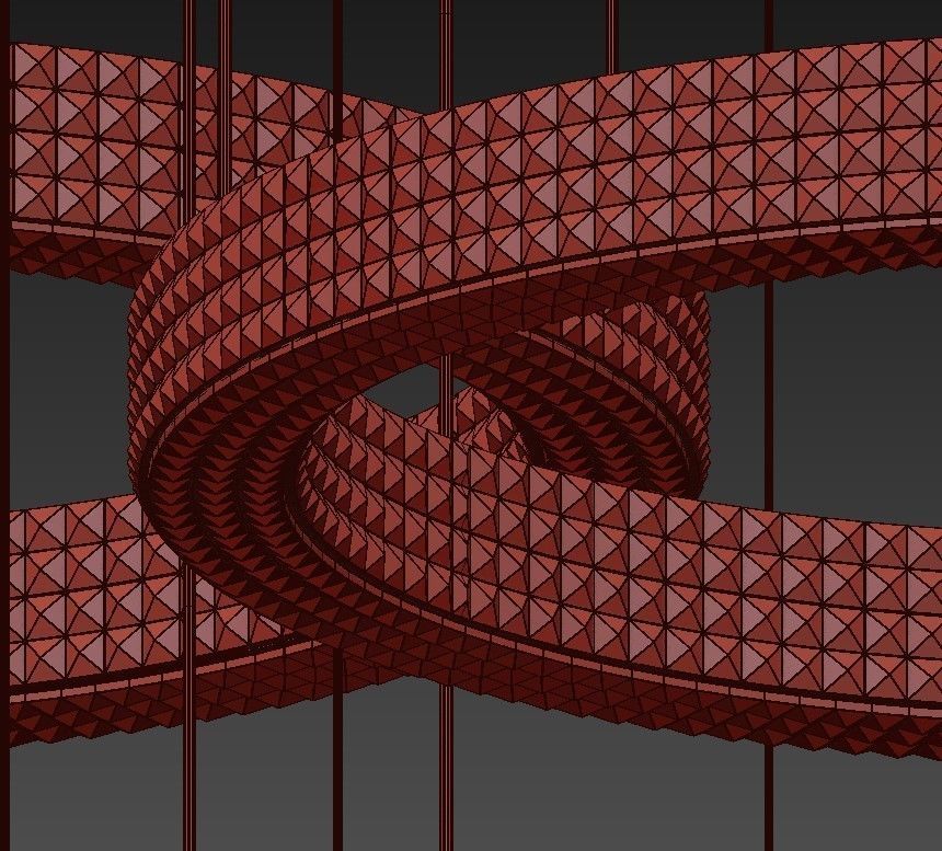 CALIPSO four circular pendant lights hanging from ceiling 3D model_5