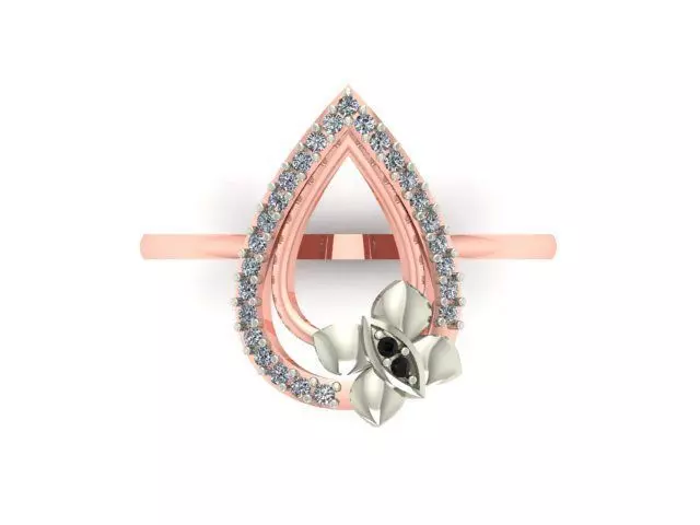 006 Gold ring for woman 3D print model