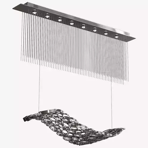 CHRYSALIS chandelier made of metal and glass