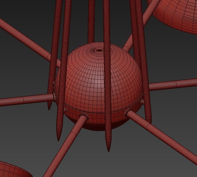 HELSINKI rose gold chandelier 3D model_6