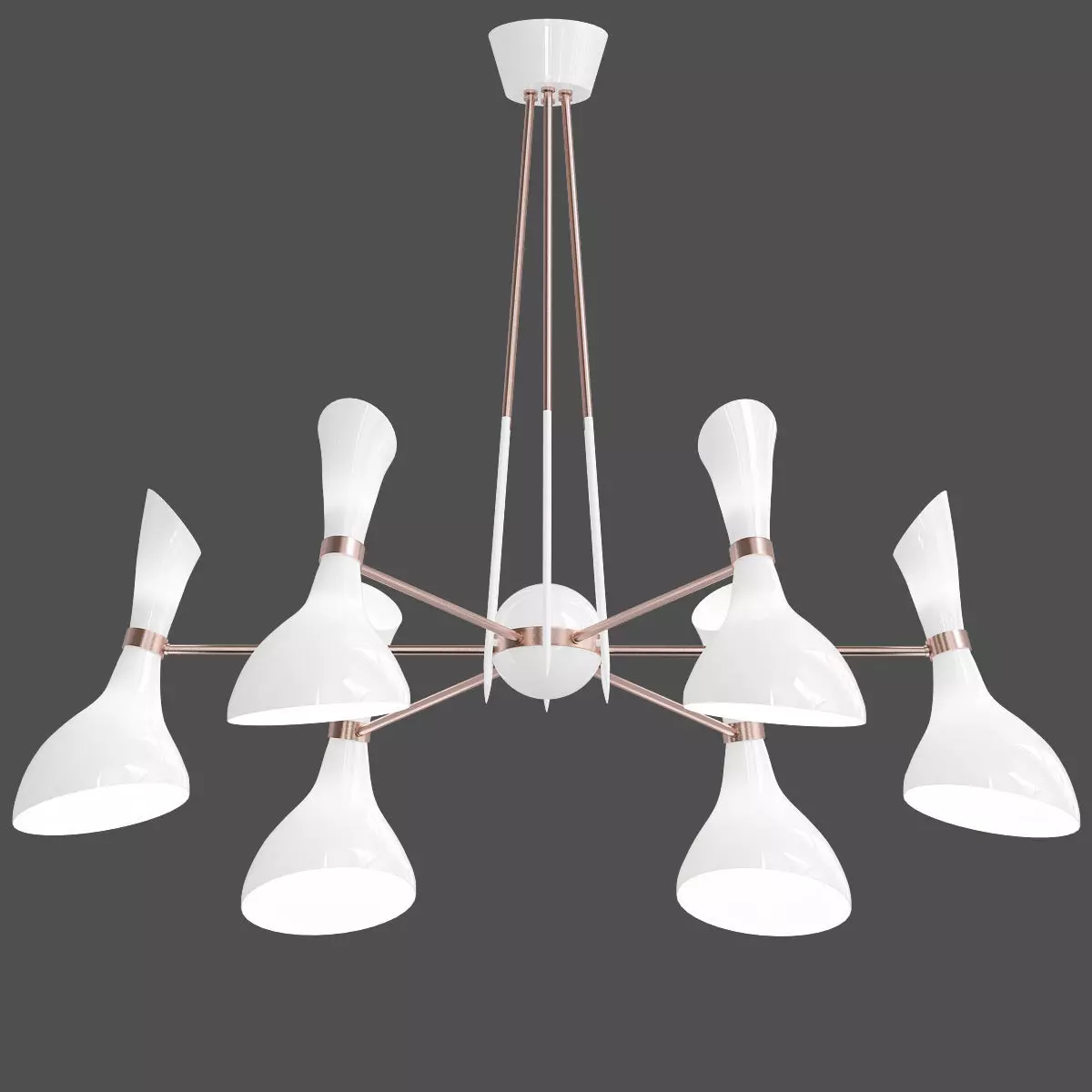 HELSINKI rose gold chandelier 3D model_0