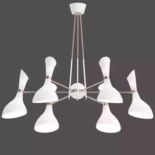 HELSINKI rose gold chandelier 3D model