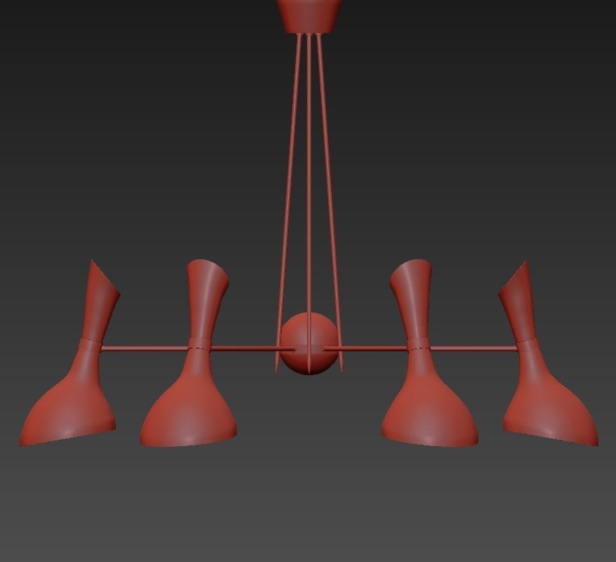 HELSINKI rose gold chandelier 3D model_1