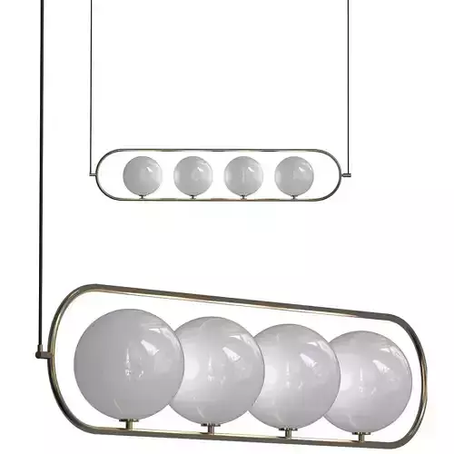 ABBACUS pendant light with three balls hanging from it