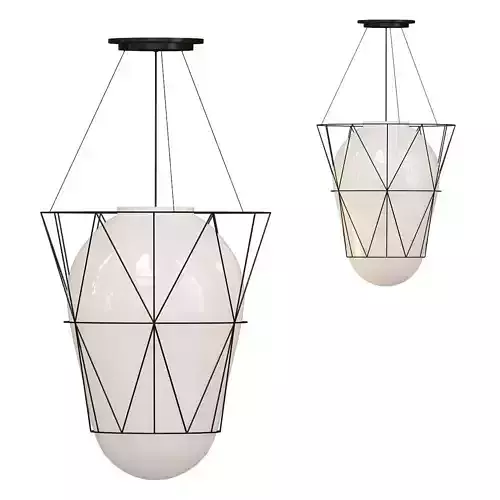 SEGNI two pendant lights hanging from wire frame
