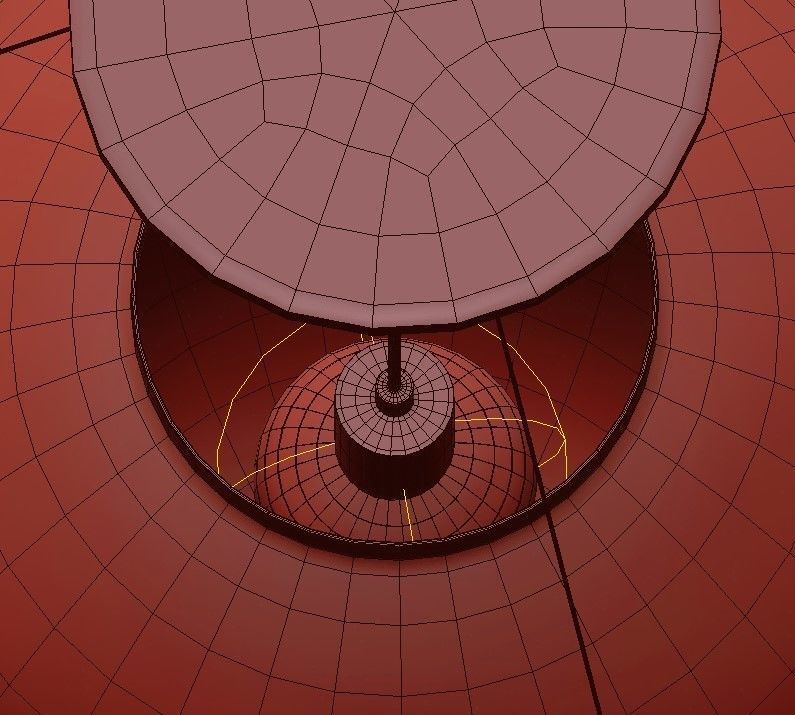 SEGNI two pendant lights hanging from wire frame 3D model_1