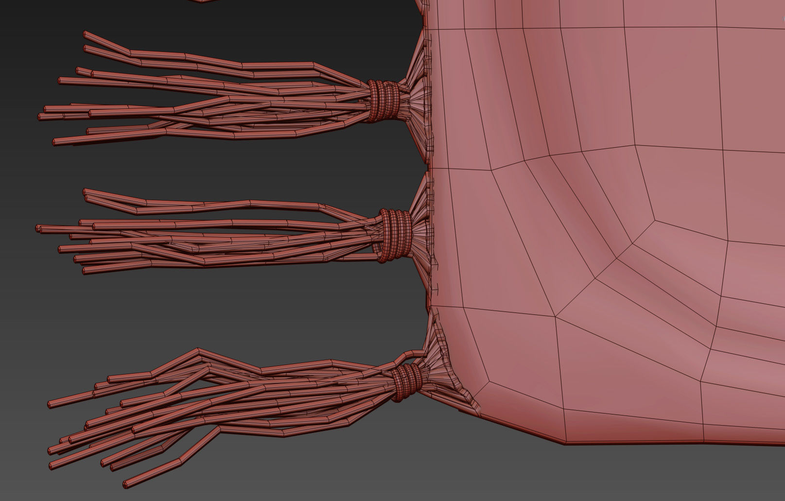 Carpet Hand Woven Striped Pattern Cotton - Gray 3D model_10