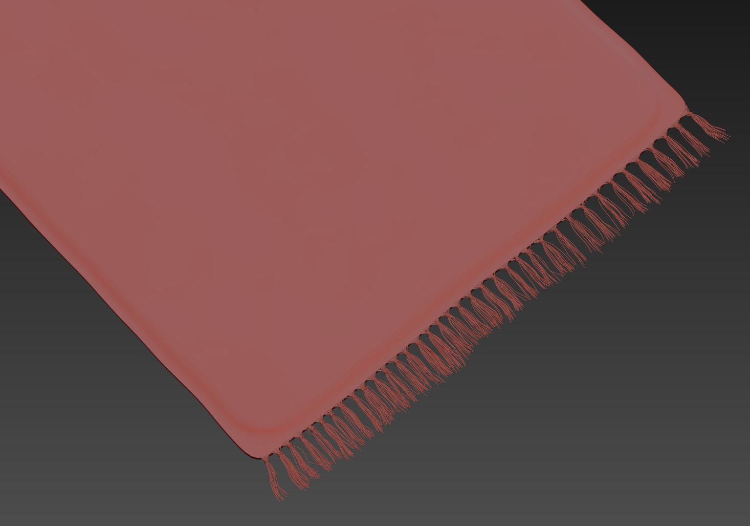 Carpet Hand Woven Striped Pattern Cotton - Gray 3D model_12