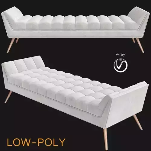 Fiske Upholstered Bench 3d model