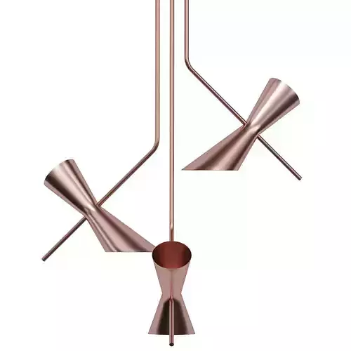 PAPILLON pendant light with two metal rods
