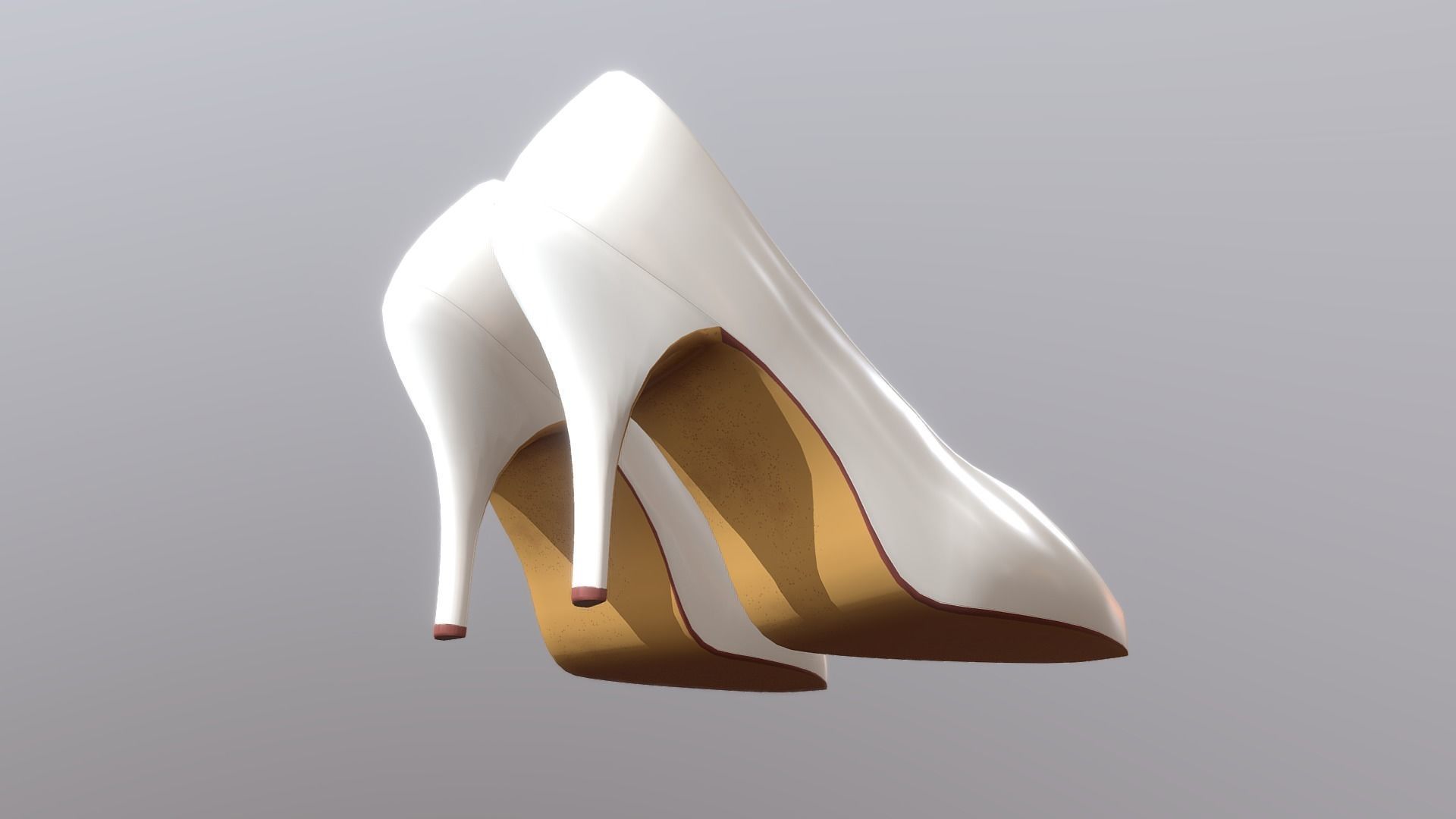 High Heel Shoes Low-poly 3D model_3