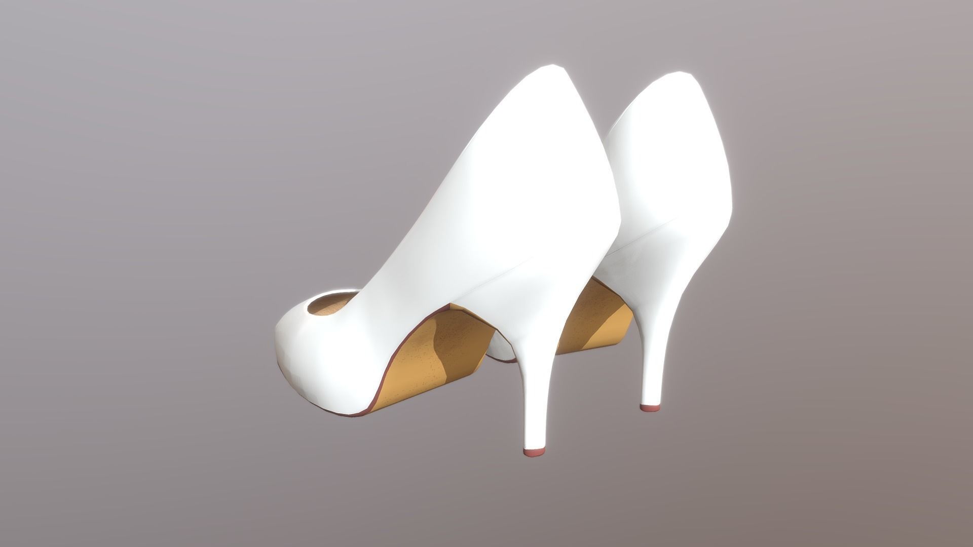 High Heel Shoes Low-poly 3D model_7
