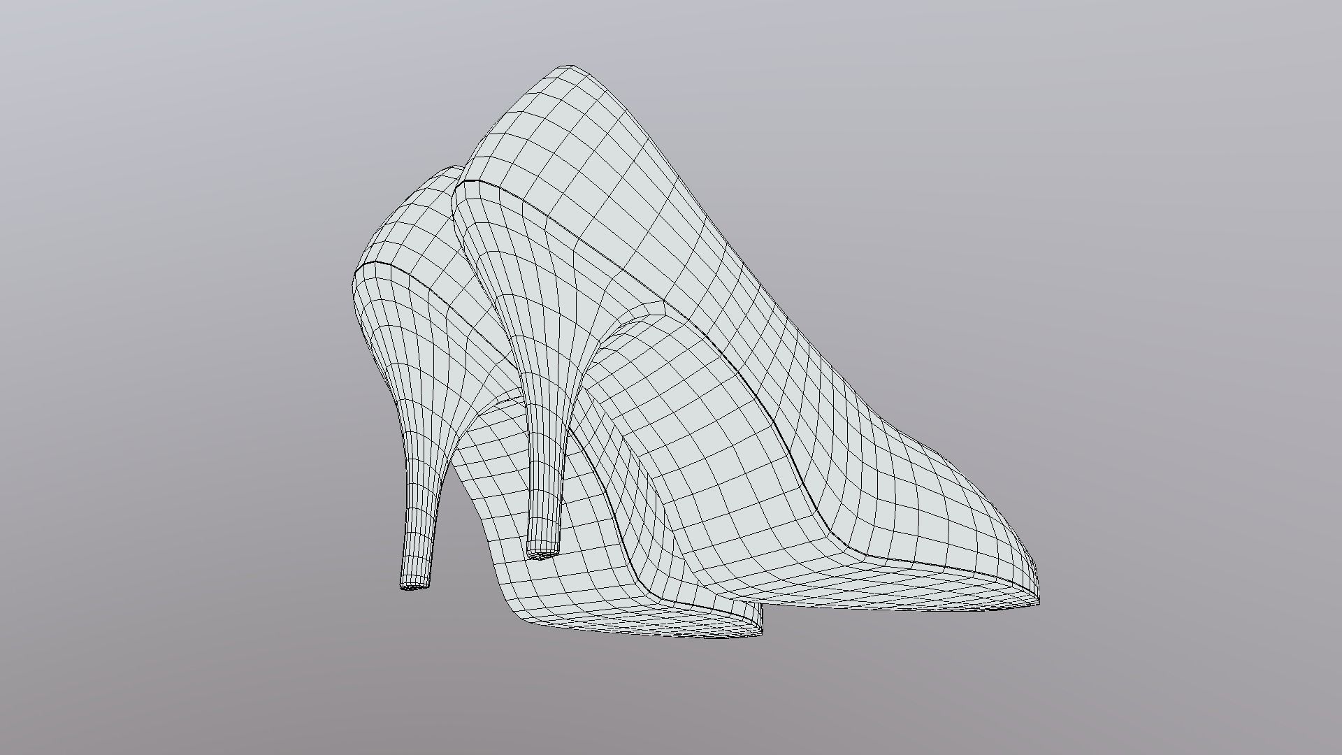 High Heel Shoes Low-poly 3D model_4
