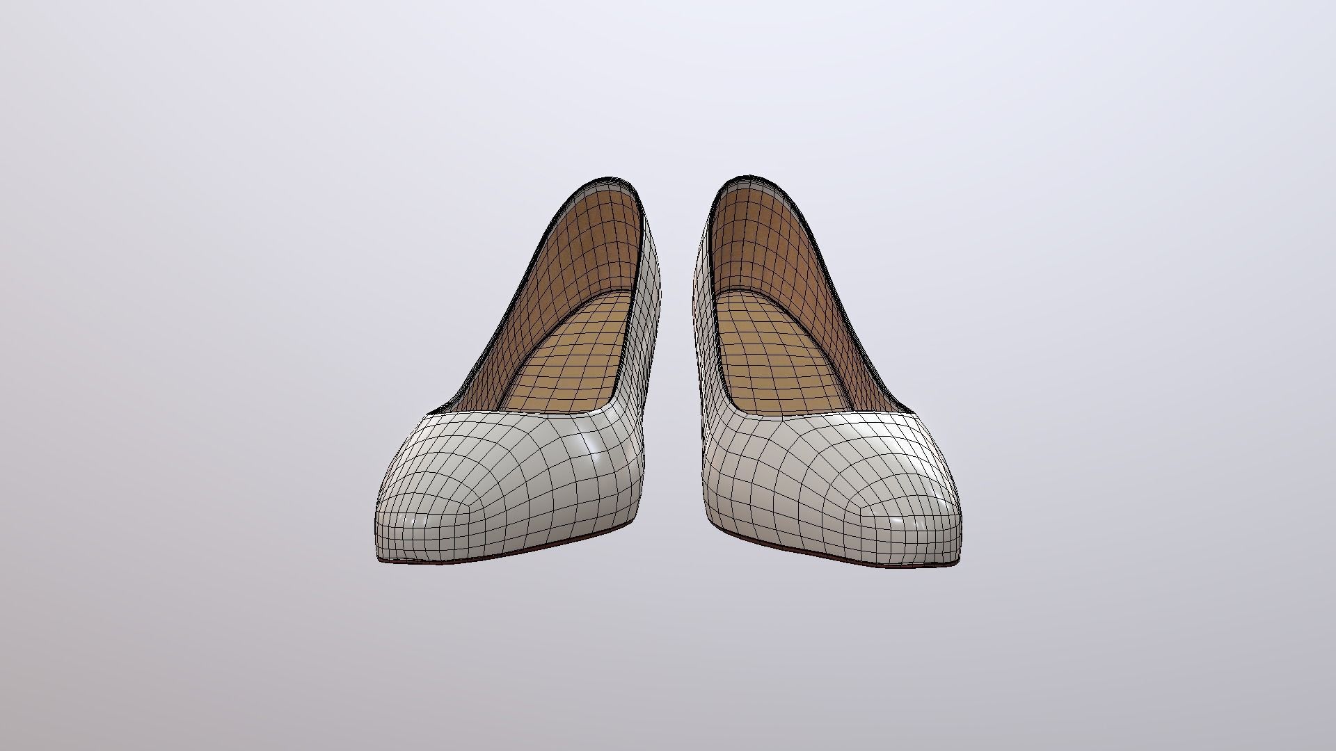 High Heel Shoes Low-poly 3D model_10