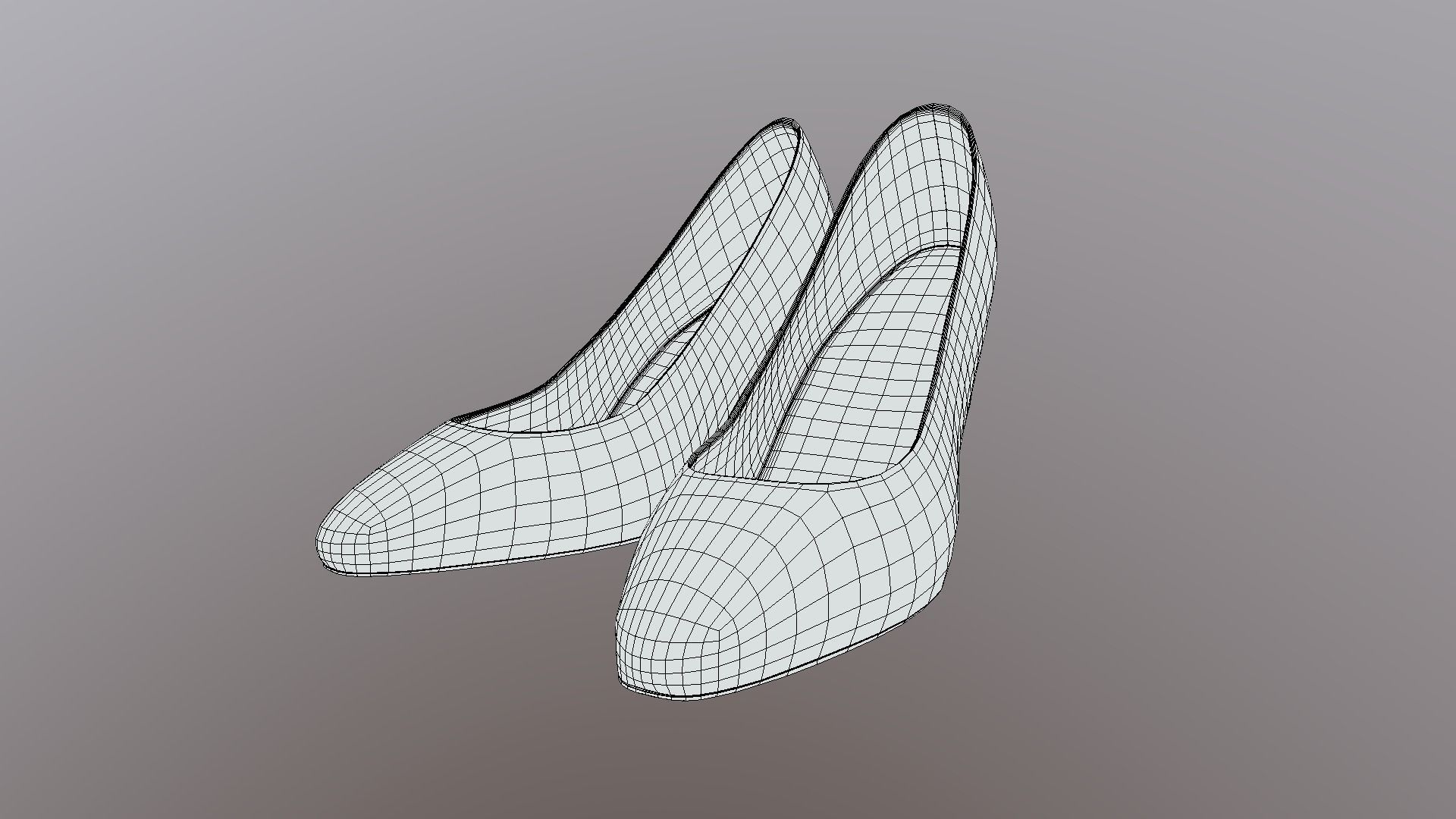 High Heel Shoes Low-poly 3D model_2