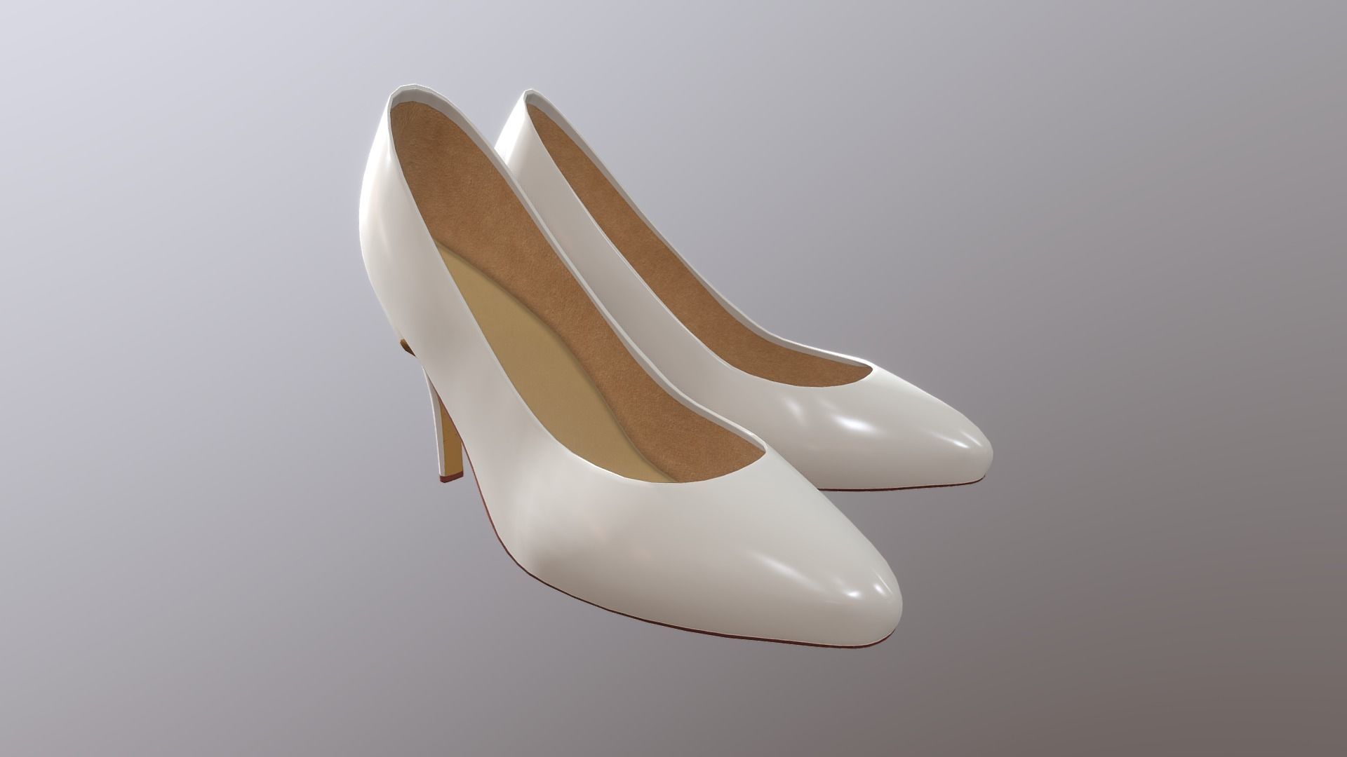 High Heel Shoes Low-poly 3D model_5
