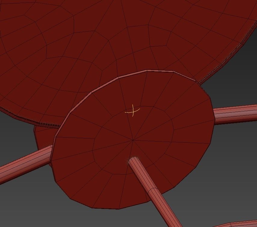 PETRA gold chandelier with two round circles hanging from it 3D model_8