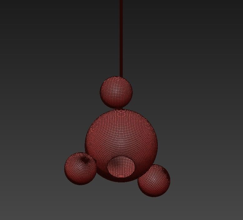 BUBBLE ball hanging 3D model_2