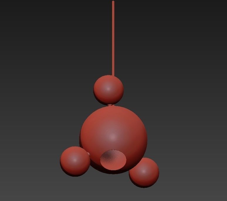 BUBBLE ball hanging 3D model_3