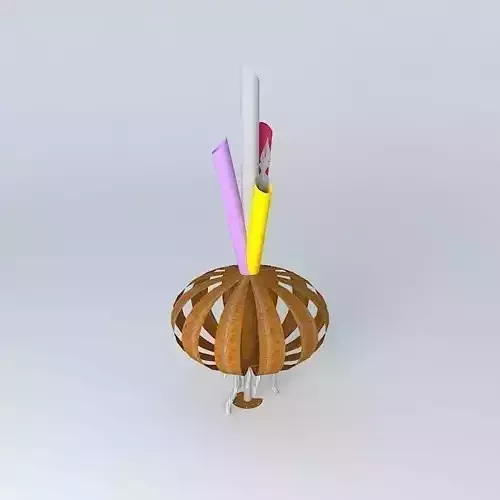 The onion wooden pencil holder pencils