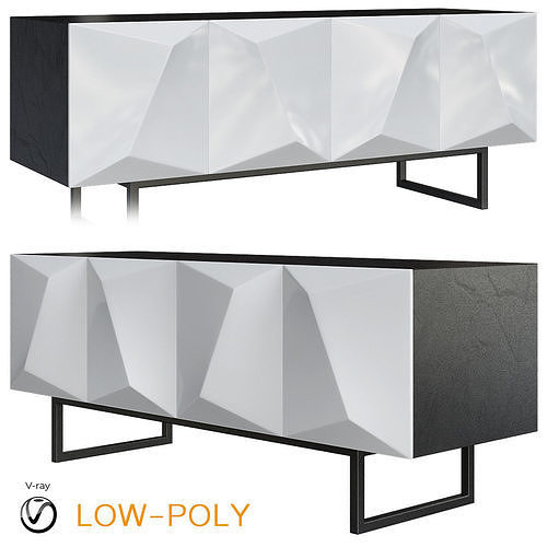 Sales Online Prisma Sideboard White 3d model Low-poly 3D model