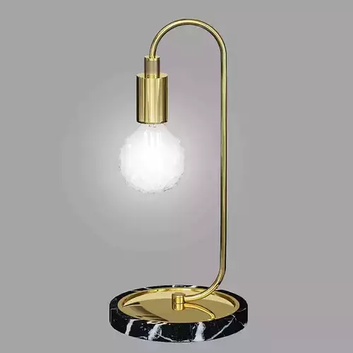 Decorative gold lamp with marble base