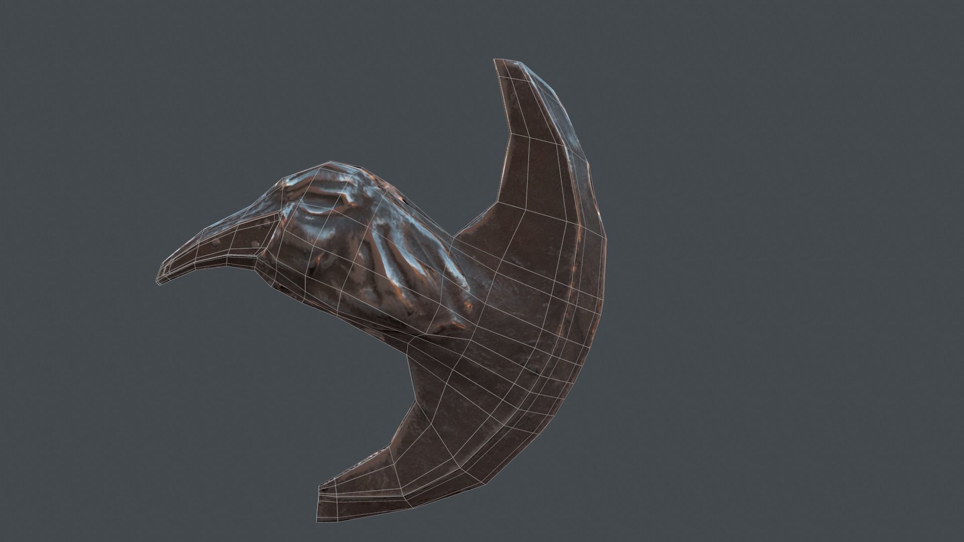 Axe Weapon for Games  Low-poly 3D model_1