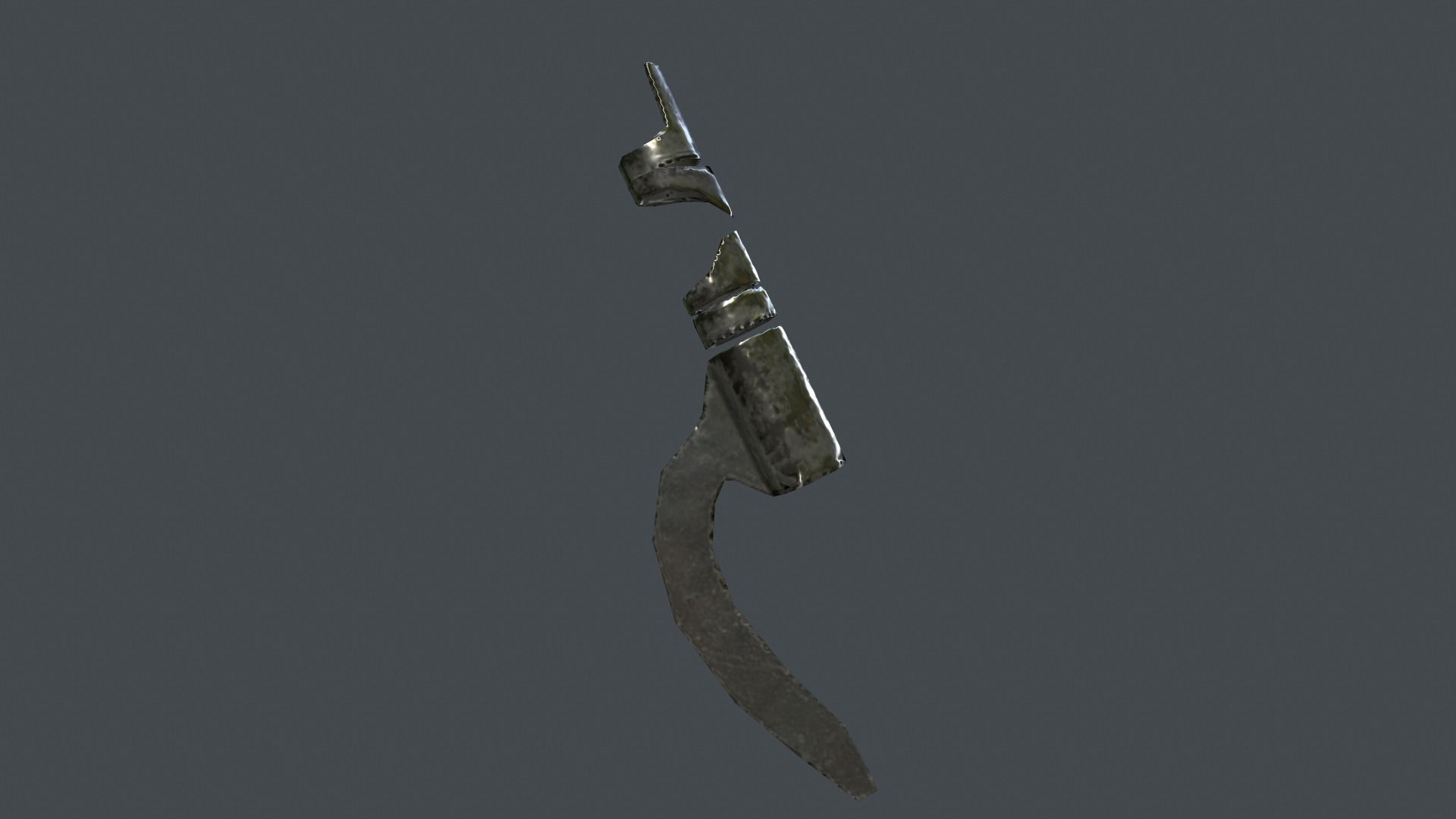Axe Weapon for Games  Low-poly 3D model_6