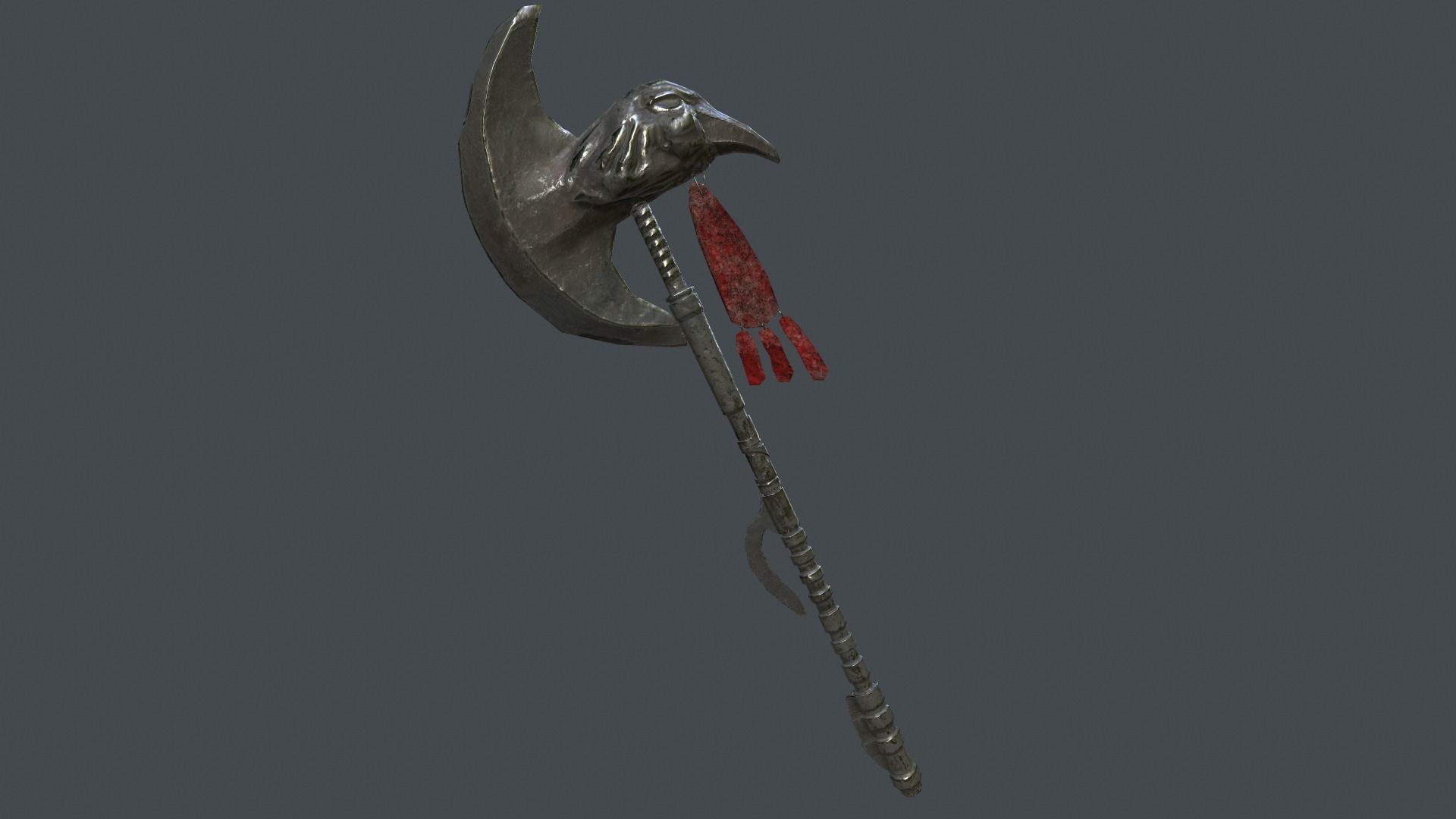 Axe Weapon for Games  Low-poly 3D model_3
