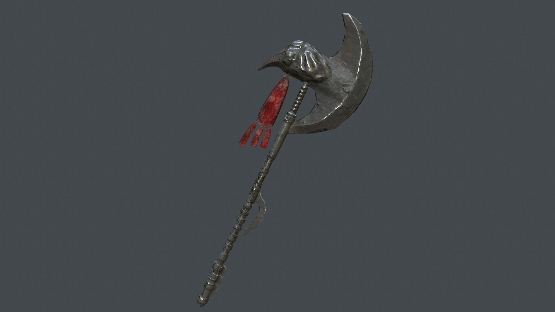 Axe Weapon for Games  Low-poly 3D model_2