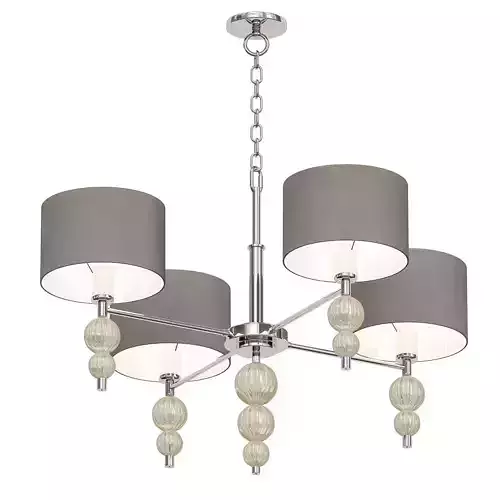 Alette light chrome chandelier with shades