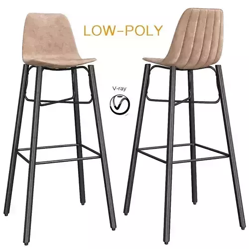 Tabouret De Bar Plexiglas Orion Conforama 3d model