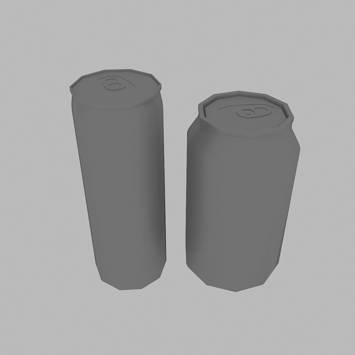 3D Can two cans Low-poly 3D model_2