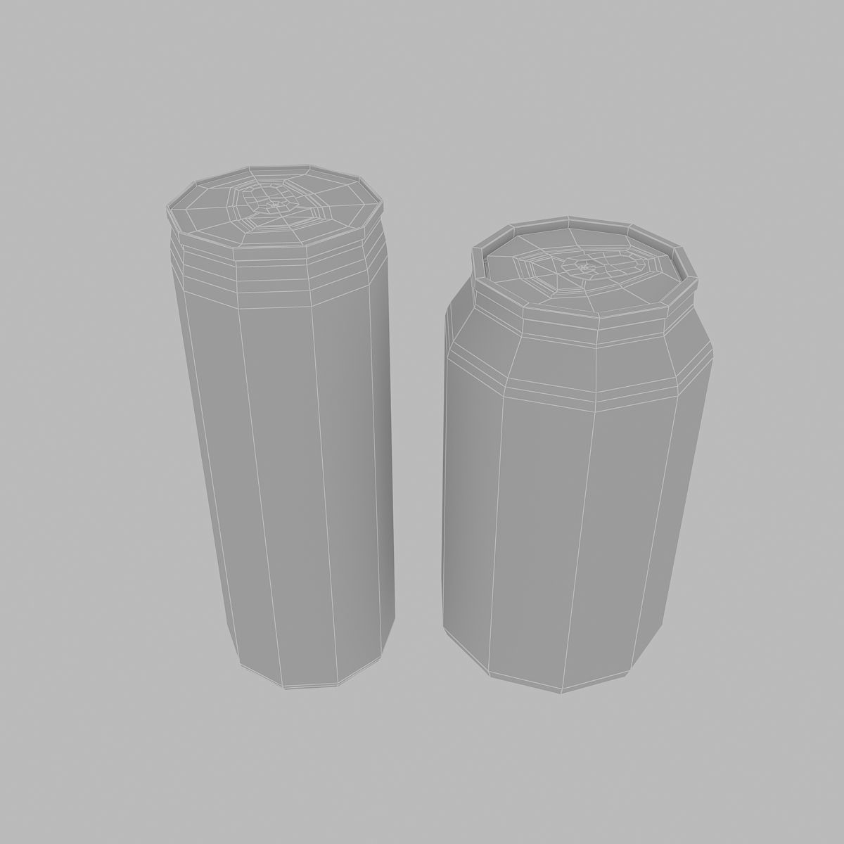3D Can two cans Low-poly 3D model_5