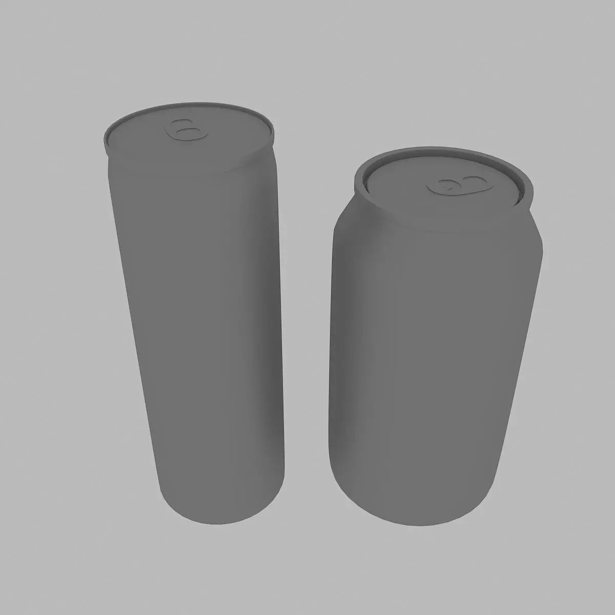 3D Can two cans Low-poly 3D model_0