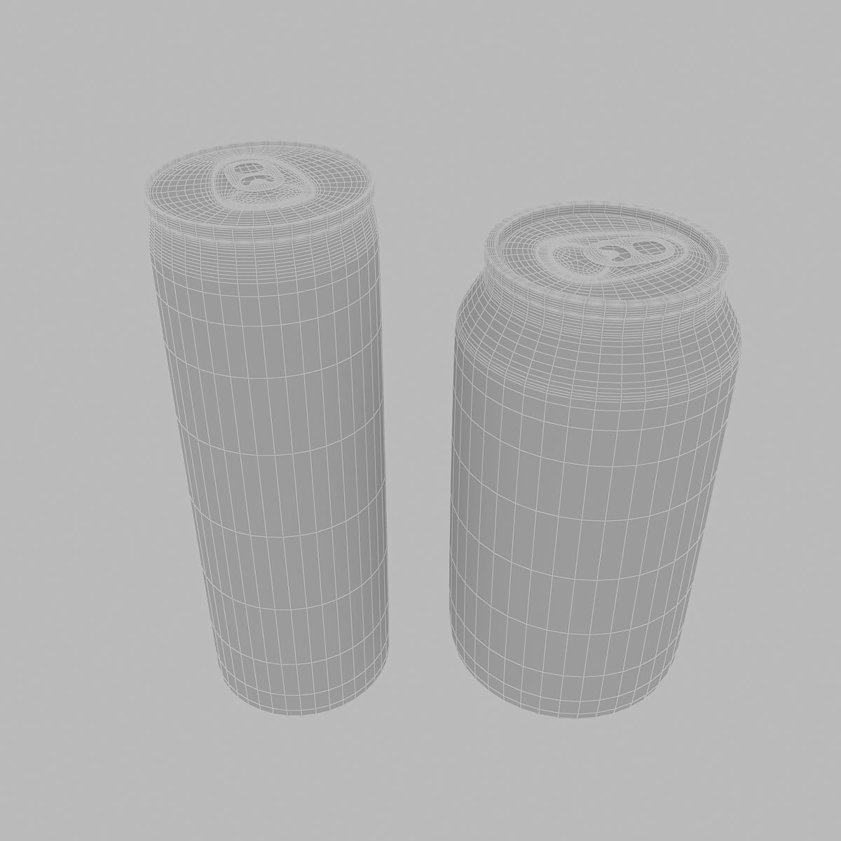 3D Can two cans Low-poly 3D model_3