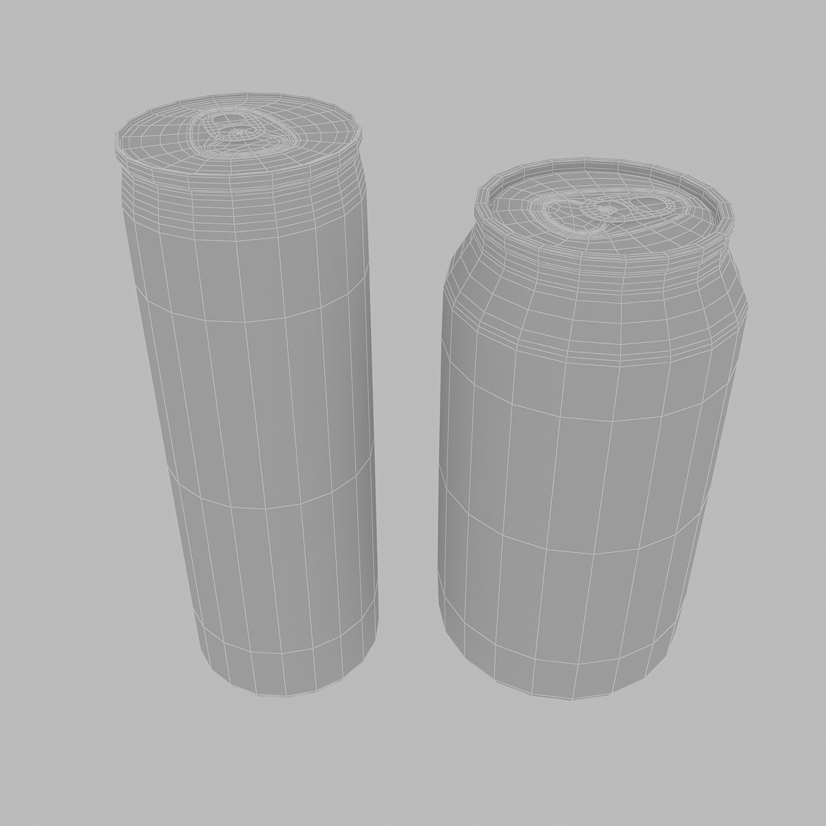 3D Can two cans Low-poly 3D model_4