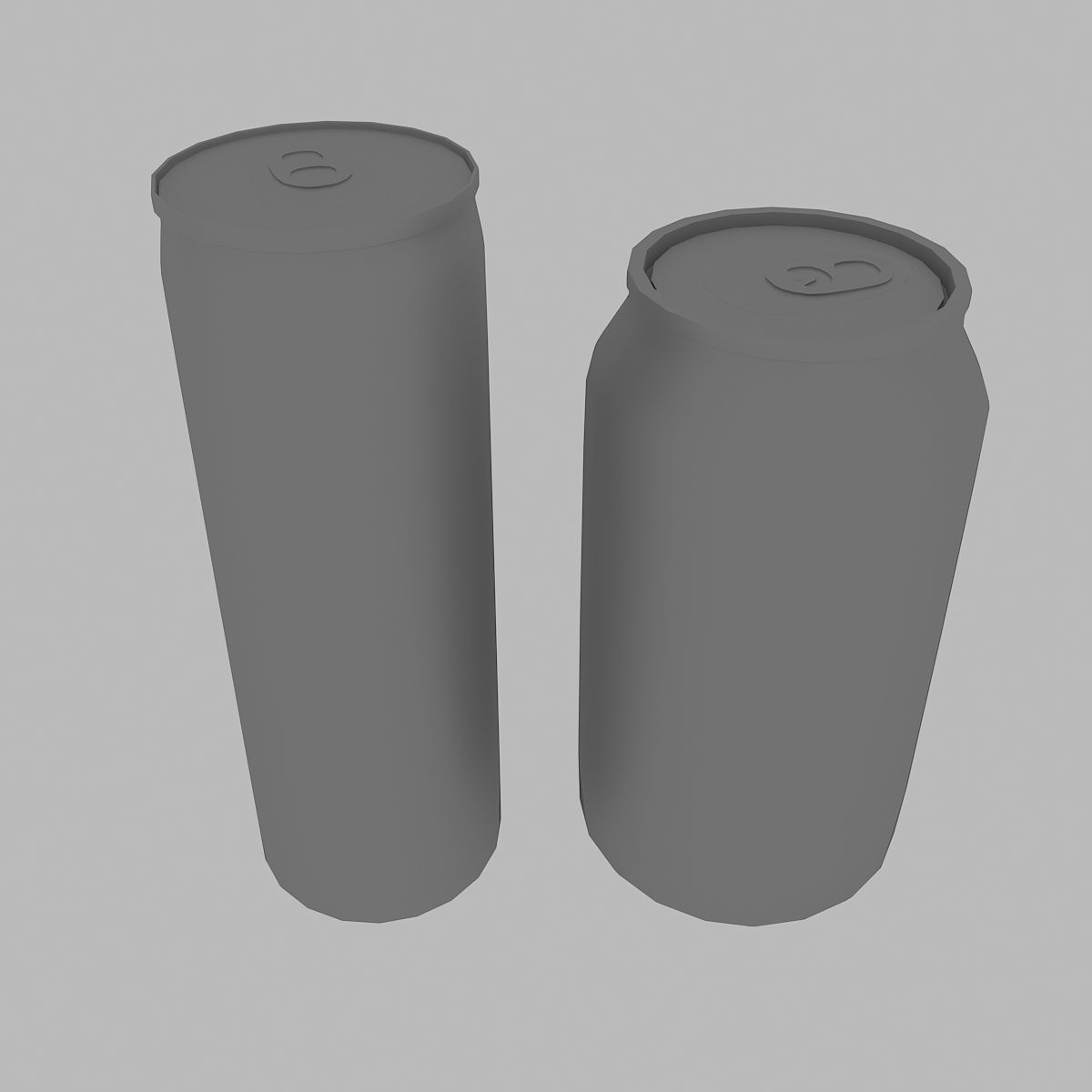 3D Can two cans Low-poly 3D model_1