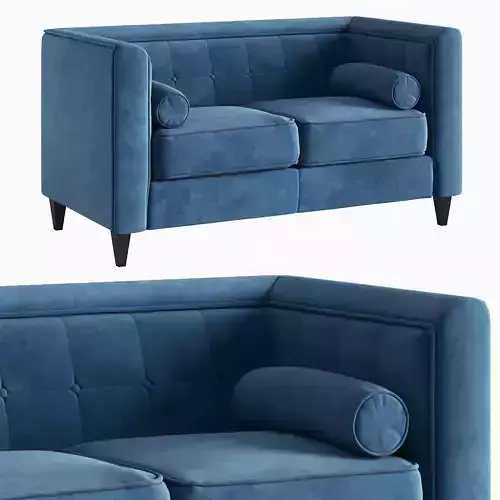 Sofa Taylor Light Blue Velvet Loveseat
