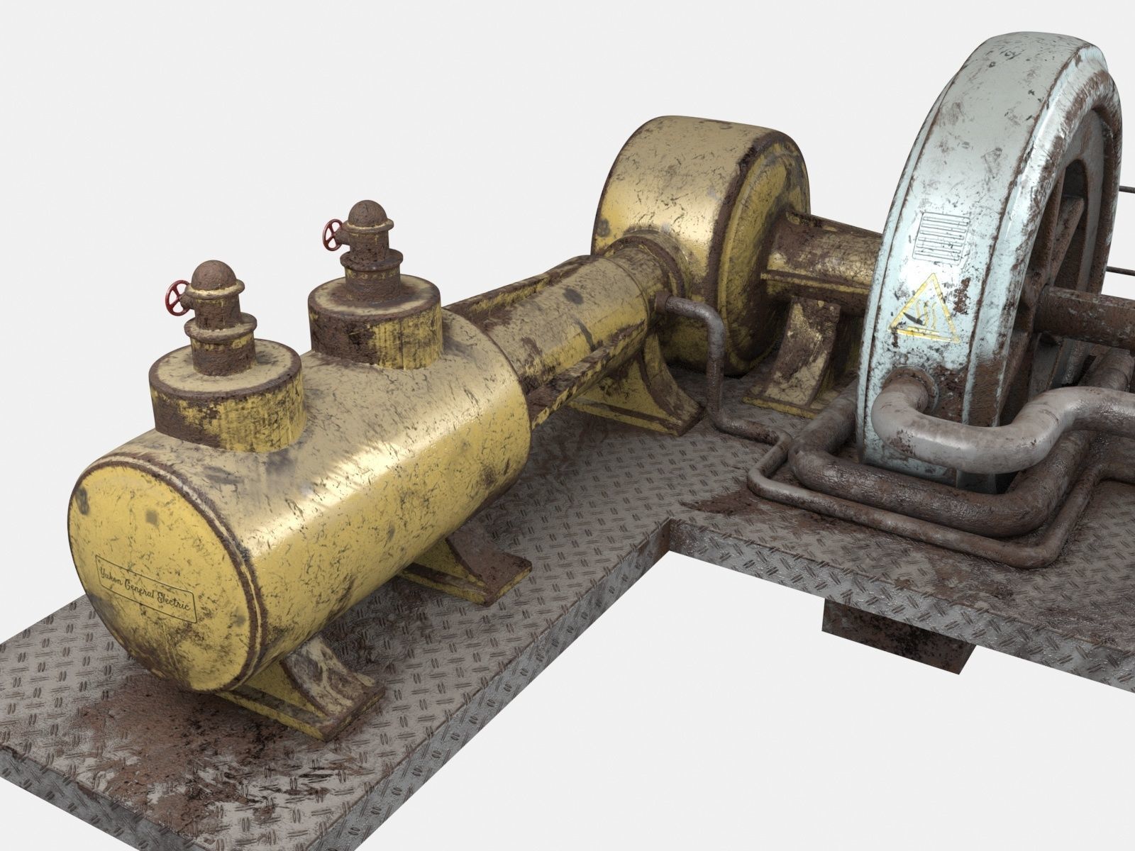 Old Generator  3D model_5