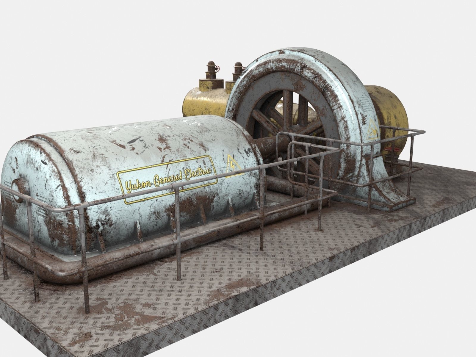 Old Generator  3D model_2