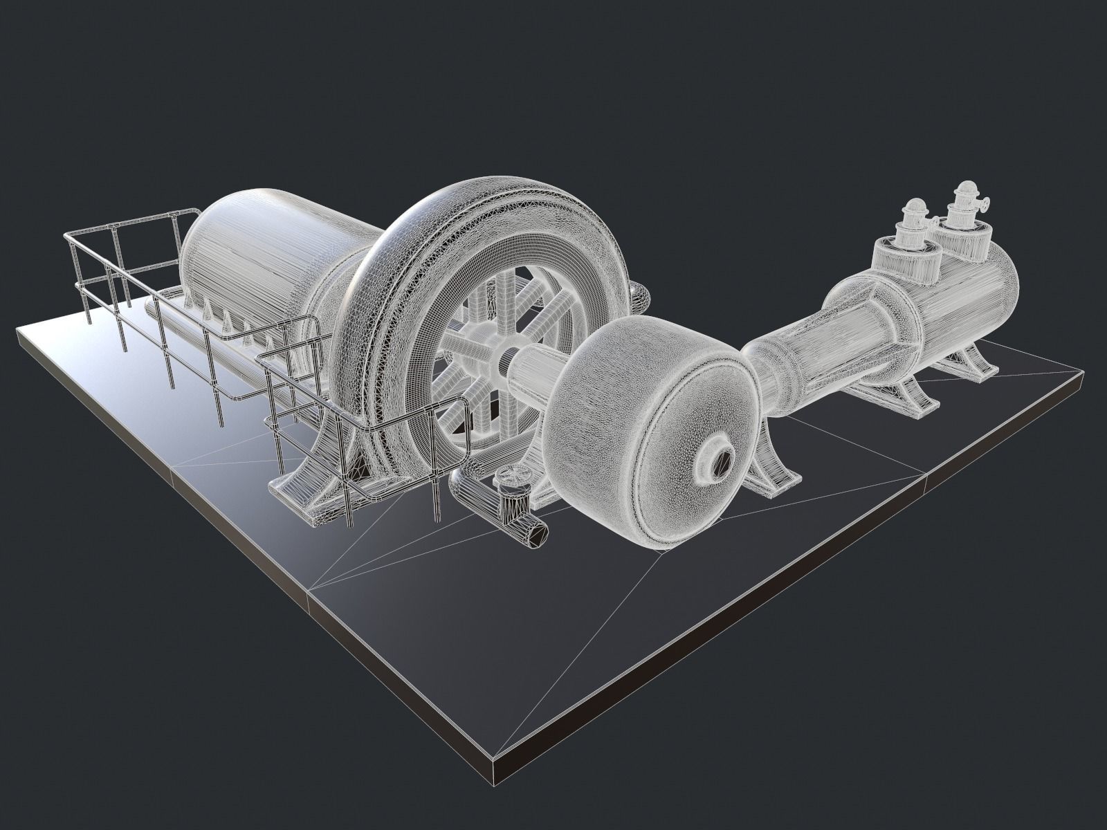 Old Generator  3D model_6