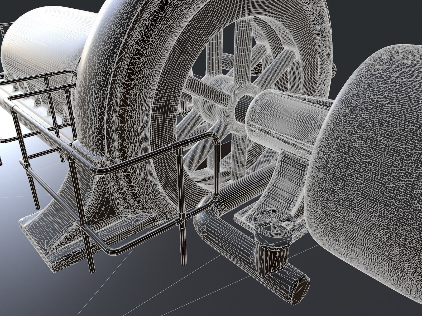 Old Generator  3D model_7