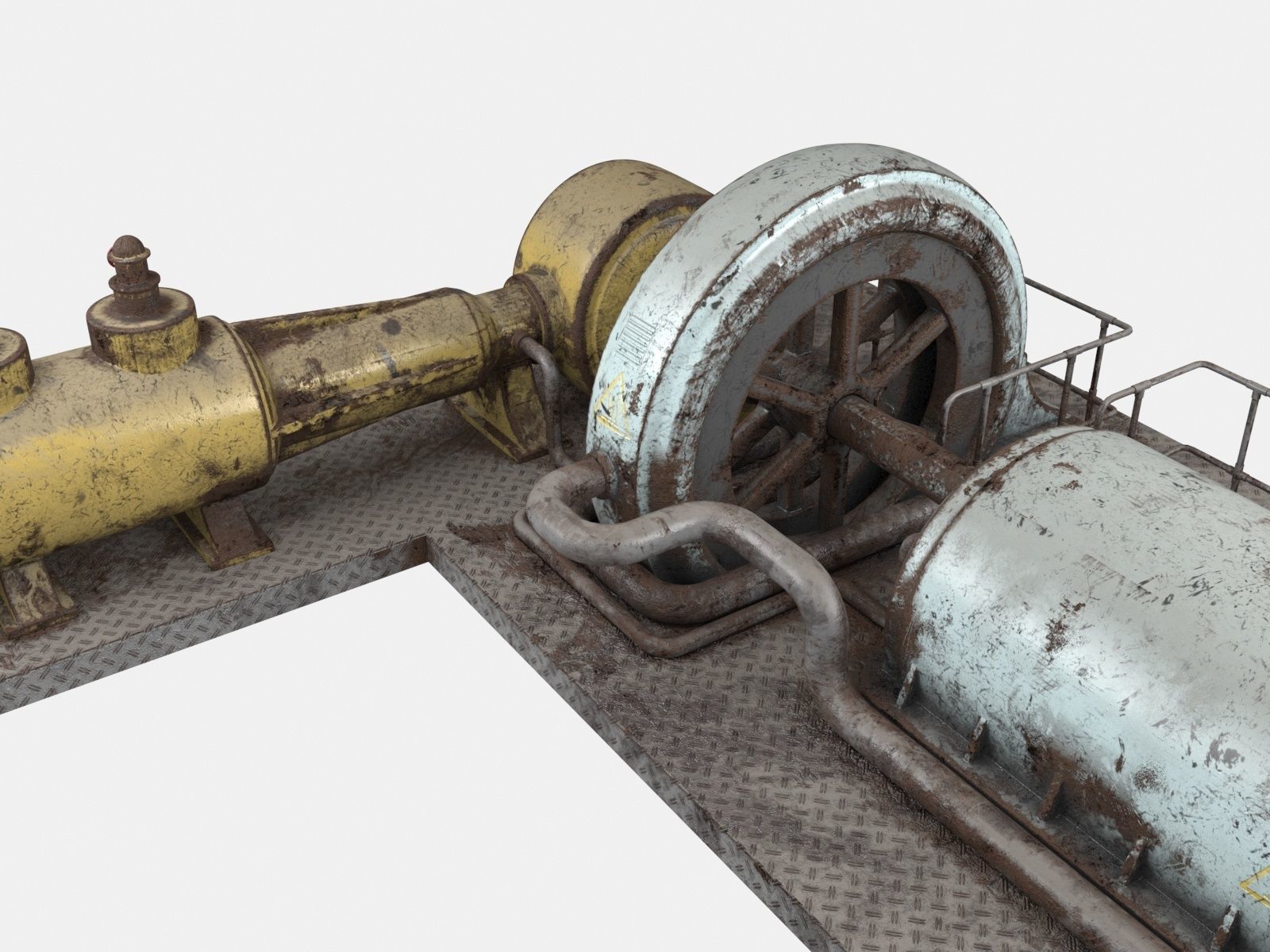 Old Generator  3D model_4
